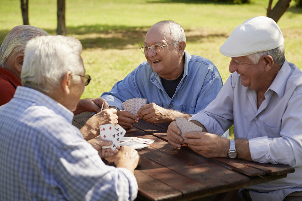 Old people playing 500